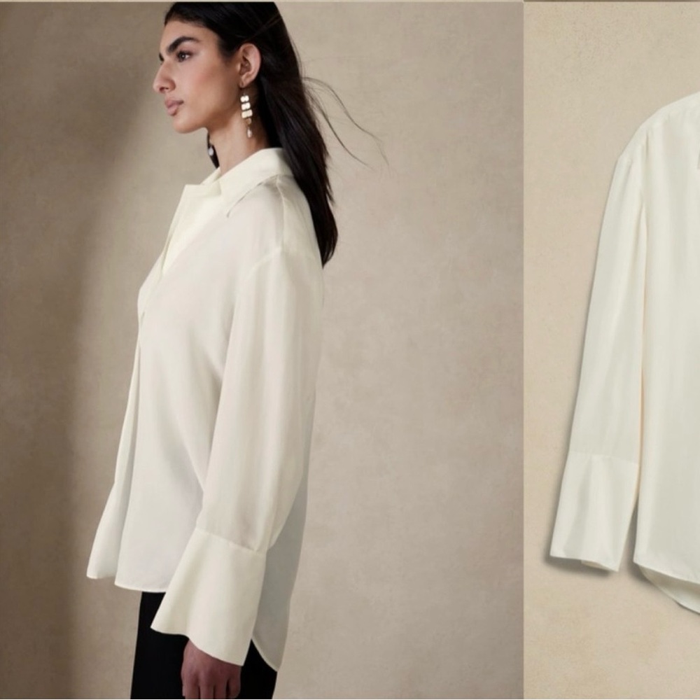 Banana Republic Aurora Mulberry Silk Blouse